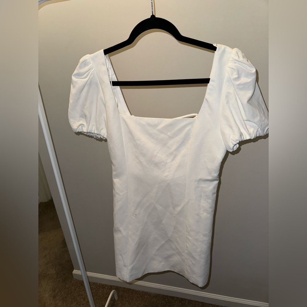 Zara White Cross-back dress